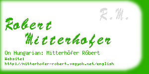 robert mitterhofer business card